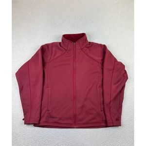 Columbia Jacket Womens XL Red Polartec Full Zip Outdoor Fleece Core Interchange